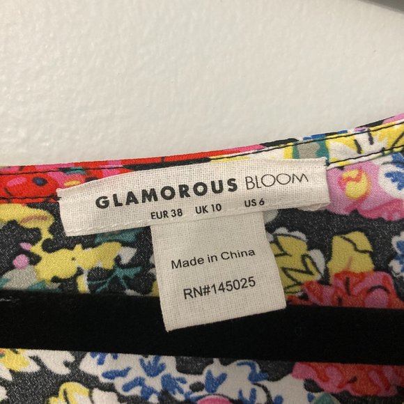 Floral Boho Maternity Dress Size US 6 GLAMOUROUS BLOOM Shift with Tie Detail - Picture 7 of 8